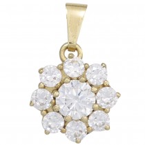 Anhänger 375 Gelbgold 9 Zirkonia Goldanhänger