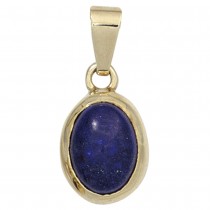 Anhänger oval 585 Gelbgold 1 Lapislazuli blau Goldanhänger