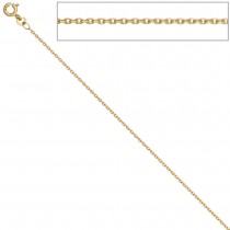 Ankerkette 585 Gelbgold 1,2mm 36cm Gold Kette Halskette Goldkette Federring
