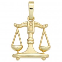 Anhänger Sternzeichen Waage 333 Gelbgold Sternzeichenanhänger