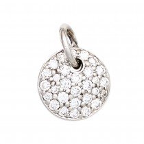 Anhänger rund 585 Weißgold 29 Diamanten Brillanten 0,34ct. Weißgoldanhänger