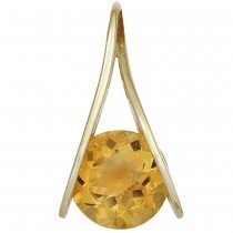 Anhänger 375 Gelbgold 1 Citrin orange Goldanhänger