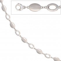 Collier Halskette 585 Weißgold mattiert 44,5cm Kette Goldkette