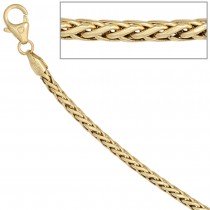 Zopfarmband 585 Gelbgold 19cm Armband Goldarmband Karabiner