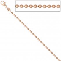 Kugelkette 585 Rotgold 2,0mm 42cm Gold Kette Halskette Rotgoldkette Karabiner