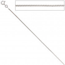 Venezianerkette 585 Weißgold 0,9mm 45cm Gold Kette Halskette Weißgoldkette
