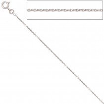 Ankerkette 585 Weißgold 1,3mm 42cm Gold Kette Halskette Weißgoldkette