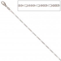 Figarokette 585 Weißgold 1,7mm 45cm Gold Kette Halskette Weißgoldkette