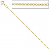 Panzerkette 333 Gelbgold 1,7mm 40cm Gold Kette Halskette Goldkette Federring