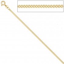 Panzerkette 333 Gelbgold 2,1mm 60cm Gold Kette Halskette Goldkette Federring
