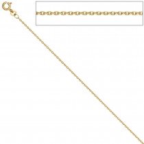 Ankerkette 585 Gelbgold 1,6mm 42cm Gold Kette Halskette Goldkette Federring