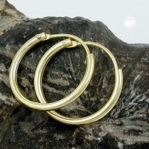 Creolen Ohrringe 12mm glänzend 375 Gold