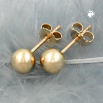 Ohrstecker ca. 5mm Kugel hohl 375 Gold