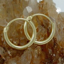 Creolen Ohrringe 11mm glänzend 375 Gold