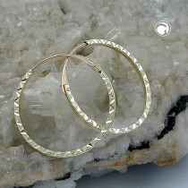 Creolen Ohrringe 17mm diamantiert 375 Gold