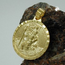 Anhänger Christophorus 17mm 375 Gold