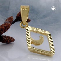 Anhänger Trapez diamantiert 333 Gelbgold