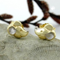 Ohrstecker Mauskopf 375 Gold