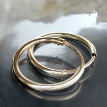 Creolen Ohrringe 13mm glänzend 375 Gold