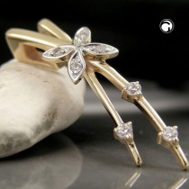 Anhänger 7x Zirkonia 375 Gold