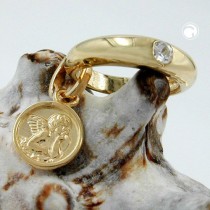 Taufring Einhänger Zirkonia 375 Gold