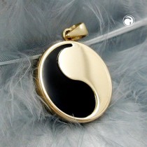 Anhänger Yin-Yang Onyx 375 Gold