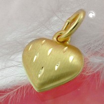 Anhänger Herz mit Schliff 375 Gold