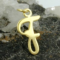 Anhänger Buchstabe F 333 Gelbgold
