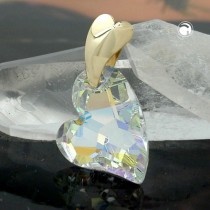 Anhänger Zirkonia als Herz 375 Gold