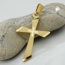 Anhänger Kreuz diamantiert 375 Gold