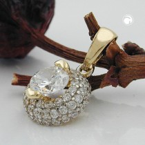 Anhänger Zirkonias 375 Gold