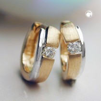 Creolen Ohrringe Brillant-0115Kt GHSI 585 Gelbgold