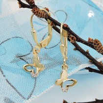 Ohrring Schmetterling Zirkonia 375 Gold