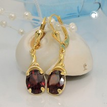 Ohrring Granat 333 Gelbgold