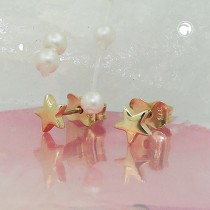Ohrstecker Stern glänzend 375 Gold
