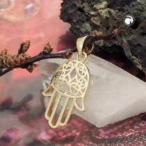 Anhänger Schutzsymbol Hand 375 Gold