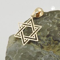 Anhänger David-Stern 375 Gold