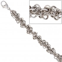 Fußkettchen Fußkette 925 Sterling Silber rhodiniert 26cm Karabiner