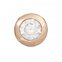 Anhänger rund 925 Sterling Silber rotgold vergoldet 1 Zirkonia