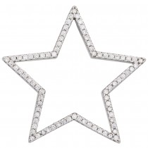 Anhänger Stern 925 Sterling Silber rhodiniert mit Zirkonia