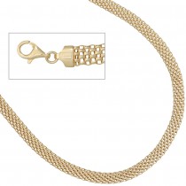 Collier Statement Halskette 925 Sterling Silber gold vergoldet 45cm Kette