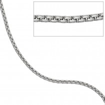 Venezianerkette rund Edelstahl 1,8mm 80cm Halskette Kette Karabiner