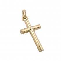 Anhänger kleines Kreuz glänzend 375 Gold