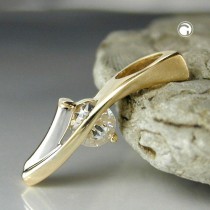 Anhänger bicolor Zirkonia 375 Gold