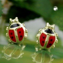 Ohrstecker Marienkäfer 375 Gold