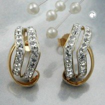 Ohrstecker Halbcreole Zirkonia 375 Gold