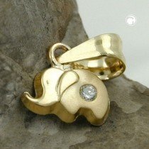 Anhänger kleiner Elefant 375 Gold