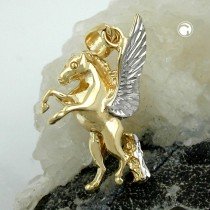 Anhänger Pferd mit Flügel 375 Gold