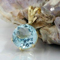 Anhänger synthetisch Blautopas 333 Gold