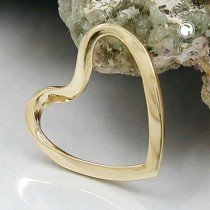 Anhänger Herz offen glänzend 375 Gold